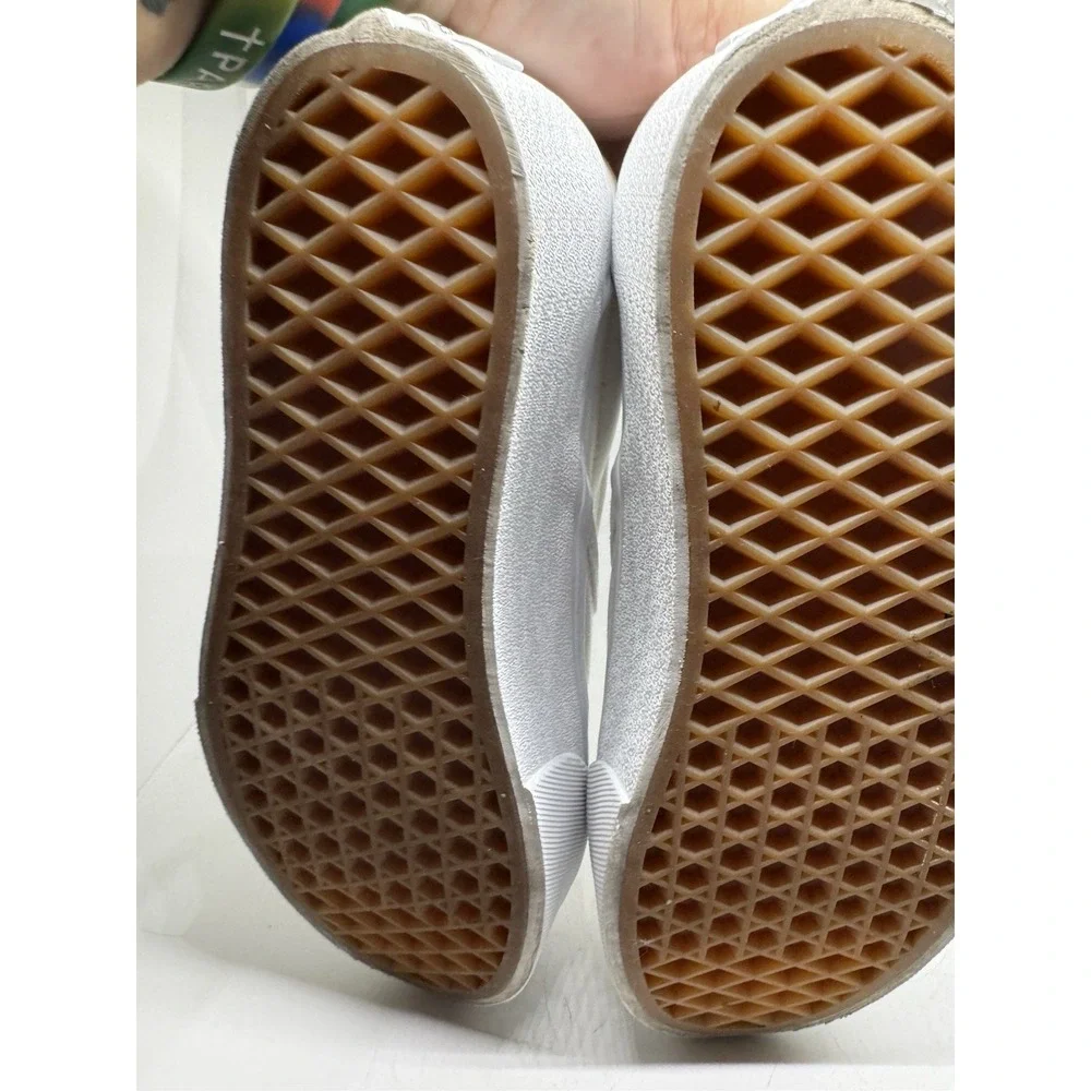 Women's Vans Size 5.5 White Platform Slip On EUC SB22
